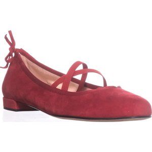 Stuart Weitzman Red Bolshoi Suede Flats